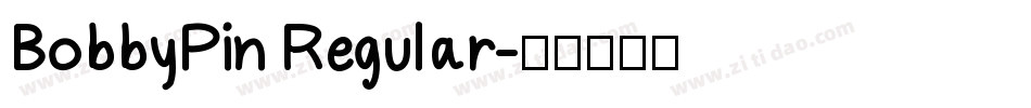 BobbyPin Regular字体转换